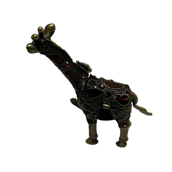 Bedazzled Giraffe with baby. Small trinket/pill box. - Picture 3 of 6